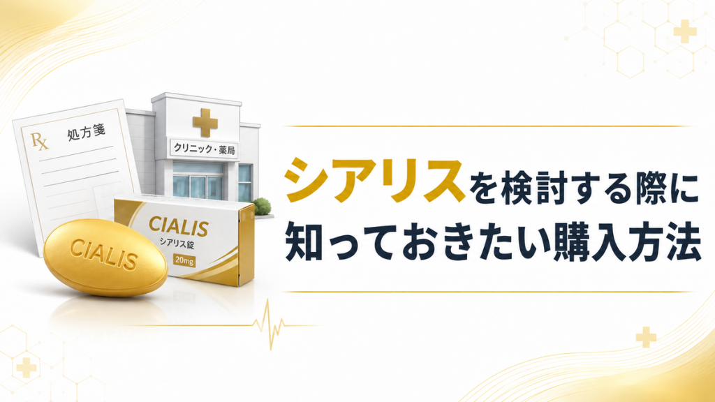 シアリスを検討する際に知っておきたい購入方法